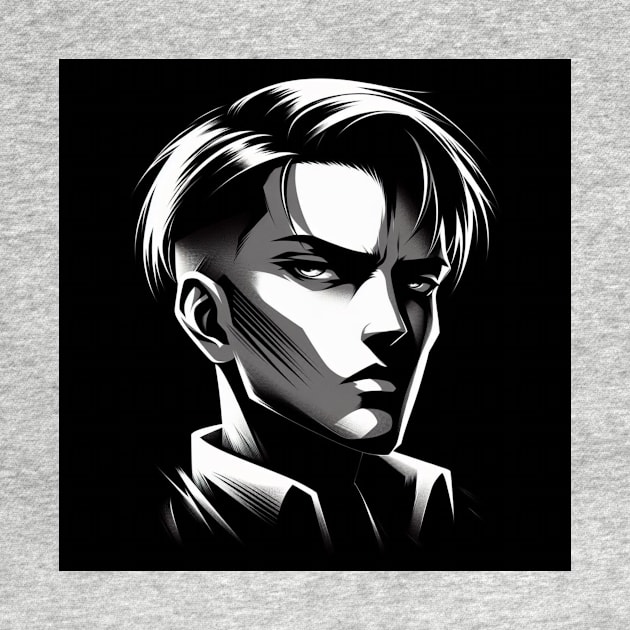 Levi (Attack On Titan- Black & White) by AnimeArtisan